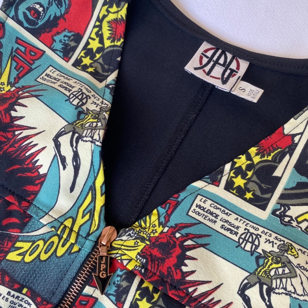 Vintage Jean Paul Gaultier Comic Print Vest RARE - Picture 2 of 9